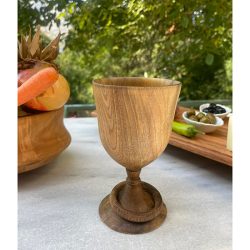 ahşap şarap bardağı
